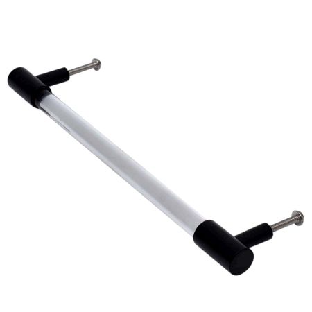 Clear Black Large Cylinder Glass Door Handles